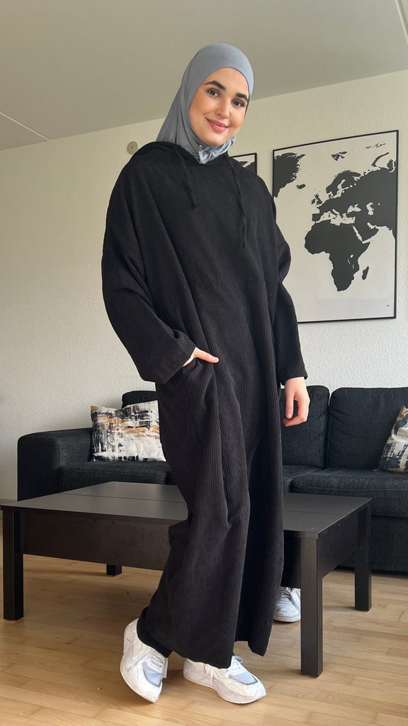 kvalitet cozy abaya sort