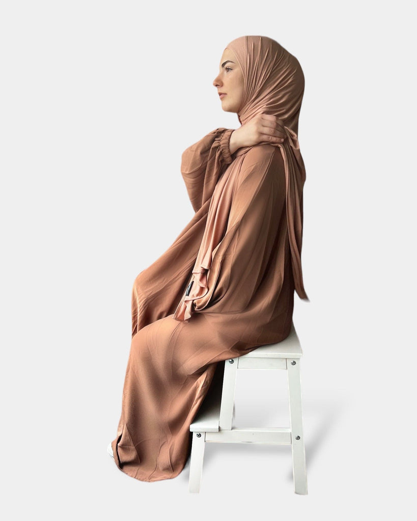 Nidha Butterfly Abaya (Toffee)